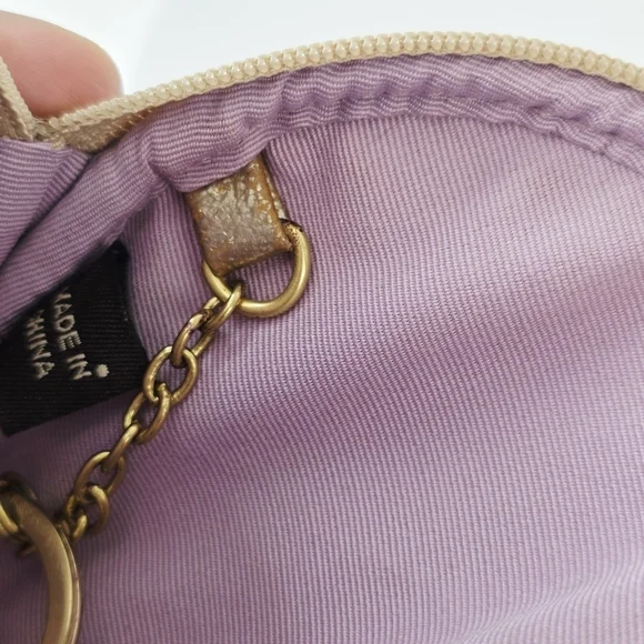 Coach Round Wristlet Key Holder Coin‎ Pouch Bag Charm